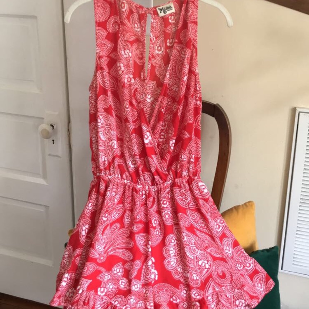 SMYM romper in red paisley